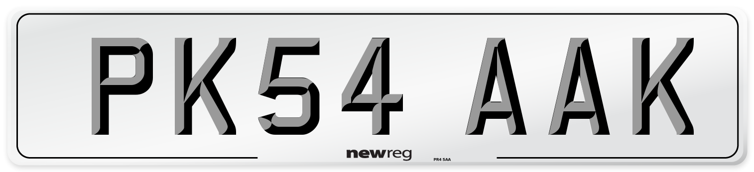 PK54 AAK Number Plate from New Reg